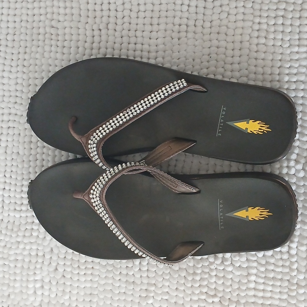 Volatile Rhinestone Flip Flops - Picture 6 of 13